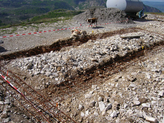 photo de la pose du ferraillage de l'annexe