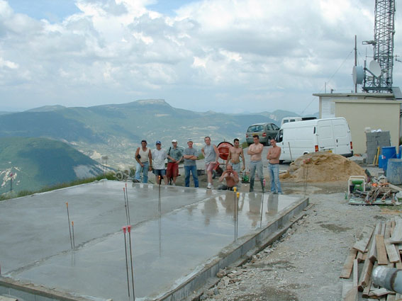 photo de la dalle en béton terminée