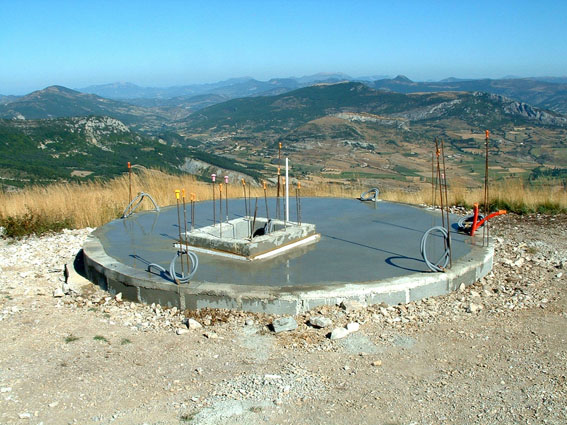 photo de la dalle en béton de la grande coupole